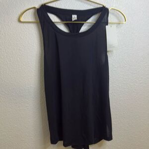 NWT- All in Motion- essential black tank with twist back – women’s size small
